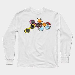 Pile of clout goggles sunglasses retro 90's Long Sleeve T-Shirt